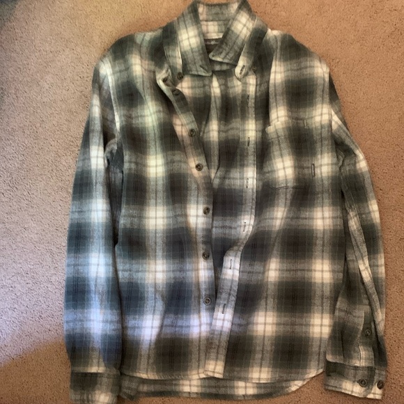 Dark green/white Eddie Bauer flannel. - Picture 1 of 3